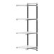 A white and black Cambro Camshelving® Elements XTRA 4-shelf add-on unit.