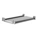 A grey and black metal Cambro Camshelving® kit with one solid shelf.