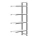 A white Cambro Camshelving® Elements XTRA 4-shelf combo add-on unit.