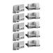 A close-up of a white plastic Cambro Camshelving® Elements XTRA corner connector.