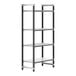 A black and silver Cambro Camshelving® Elements XTRA 4-shelf unit.