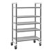 A Cambro Elements XTRA mobile shelving unit with vented shelves.