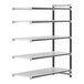 A metal Camshelving unit with five shelves.