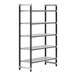 A Cambro Camshelving® Elements XTRA 5-shelf metal shelving unit.