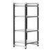 A black metal Cambro Camshelving Elements 4-shelf starter unit.