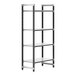 A black metal Cambro Camshelving® Elements unit with four shelves.