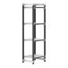 A black Cambro Camshelving Elements XTRA starter unit with four vented shelves.
