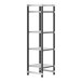A black and silver Cambro Elements XTRA 4-shelf metal shelving unit.