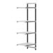 A metal Camshelving Elements XTRA add-on shelf with four shelves.
