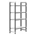 A black Cambro Camshelving® Elements XTRA 4-shelf starter unit.