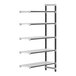 A metal Camshelving® Elements XTRA add-on unit with four vented shelves.