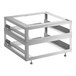 A metal frame with wheels designed to hold Main Street Equipment undercounter dish machines.