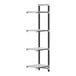 A metal Cambro XTRA Camshelving unit with four shelves.