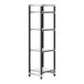 A black and white Cambro Camshelving® Elements XTRA 4-shelf starter unit.