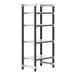 A black and silver Cambro Camshelving® Elements XTRA 4-shelf starter unit.