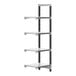 A white Cambro Camshelving Elements add-on unit with 4 shelves.