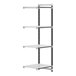 A white metal Camshelving Elements XTRA add-on shelf unit with black legs.