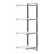 A white and grey Cambro Camshelving Elements XTRA 4-Shelf Add-On Unit.