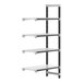 A white Cambro Camshelving Elements XTRA 4-shelf add-on unit.