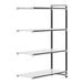 A white Cambro Camshelving Elements XTRA add-on shelf with a black border.