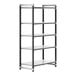 A black Camshelving® Elements XTRA 5-shelf unit.