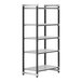A white Cambro Camshelving Elements XTRA starter unit with four vented shelves.