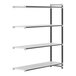 A metal Camshelving Elements XTRA add-on unit with four shelves.