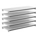 A set of five solid, rectangular shelving units designed for storage, measuring 18 inches by 48 inches.