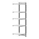 A white and black Cambro Camshelving® Elements XTRA 5-shelf Add-On Unit.