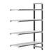 A metal Camshelving® Elements XTRA add-on unit with four shelves.
