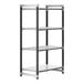 A black and silver Cambro Elements XTRA 4-shelf starter unit.
