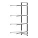 A white Cambro Camshelving Elements XTRA 4-shelf add-on unit.