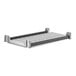 A Cambro Camshelving® Elements shelf kit with grey and black rollers.