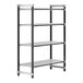 A Cambro metal Camshelving unit with four shelves.