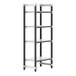 A black metal Cambro Camshelving® Elements XTRA 4-shelf starter unit.