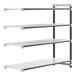 A white Camshelving Elements XTRA 4-shelf combo add-on unit.