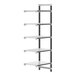 A white Cambro Camshelving Elements XTRA 5-shelf combo add-on unit.
