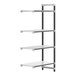 A white Cambro Camshelving® Elements XTRA 4-shelf combo add-on unit.