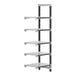A white metal Cambro Camshelving® Elements XTRA Add-On shelf with vented shelves.