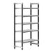 A black Cambro Camshelving Elements XTRA starter unit with 5 vented shelves.