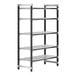 A black metal Cambro Camshelving® Elements XTRA starter unit with 5 vented shelves.