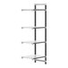 A Cambro Camshelving® Elements XTRA add-on unit shelf with four shelves.