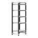 A black and silver Cambro Camshelving® Elements XTRA 5-shelf starter unit.