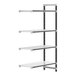 A white Cambro Camshelving Elements XTRA 4-shelf add-on unit.