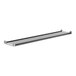A grey metal Cambro Camshelving® Elements shelf with metal bars.