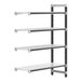 A white Cambro Camshelving Elements XTRA 4-shelf add-on unit.