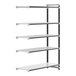 A white rectangular Cambro Camshelving® Elements XTRA Add-On Unit with metal shelves.