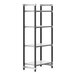 A black metal Cambro Camshelving Elements starter unit with four shelves.
