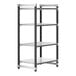 A black metal Camshelving® Elements starter unit with 4 shelves.