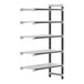 A metal Camshelving unit with 5 vented shelves.